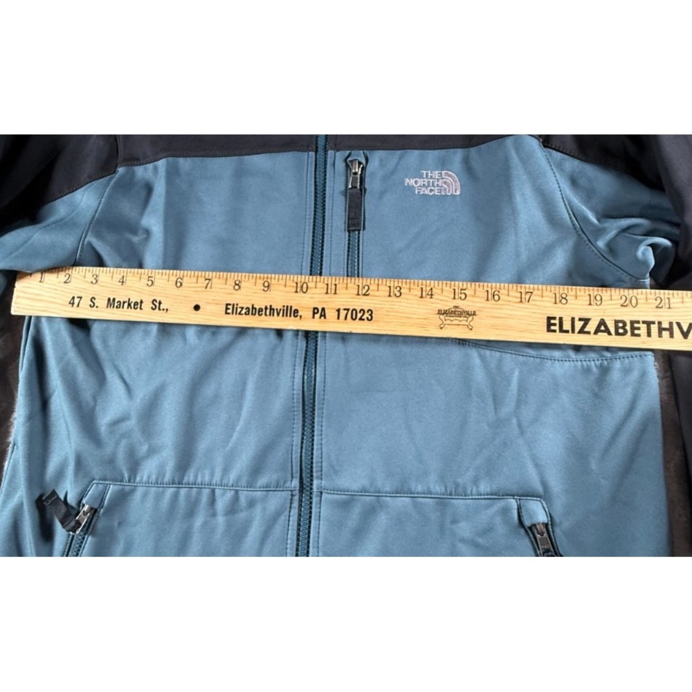Boys North Face Soft Shell Jacket Size XL (18-20) Black Grayish Blue - Picture 5 of 16